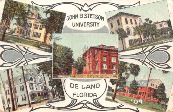 DeLand Florida John B Stetson University Multiview Vintage Postcard AA99500