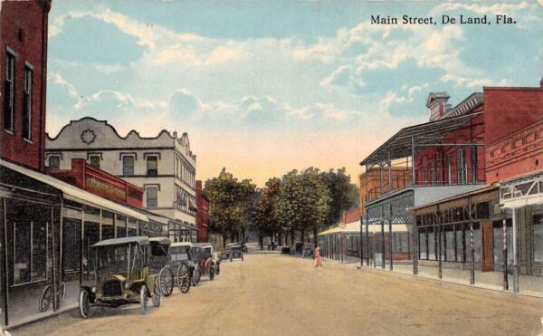 DeLand Florida Main Street Vintage Postcard AA99501