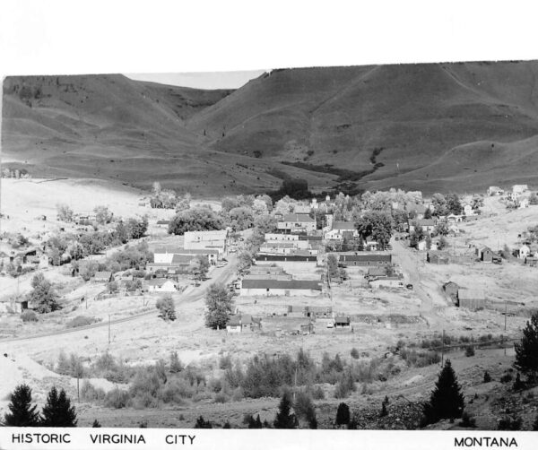 Virginia City Montana Birds Eye View Real Photo Vintage Postcard AA99512