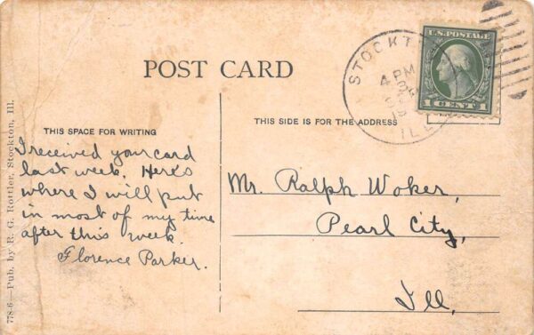 Stockton Illinois High School Vintage Postcard AA99516 - Image 2