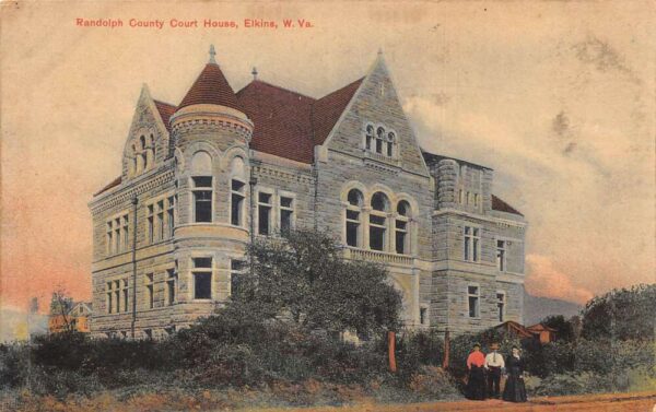 Elkins West Virginia Randolph County Court House Vintage Postcard AA99537