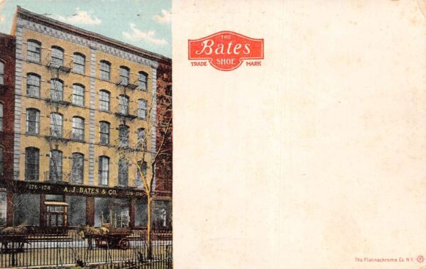AJ Bates Shoe Store Company Vintage Postcard AA99547