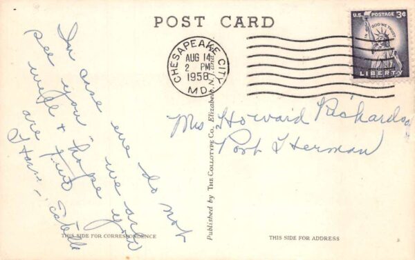 Port Herman Beach Maryland Crowded Beach Scene Vintage Postcard AA99552 - Image 2