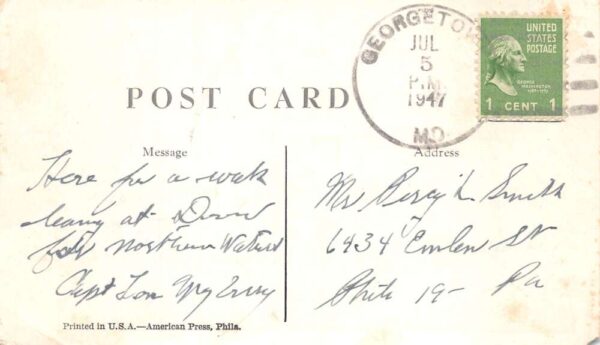 Georgetown Maryland Sassafras River from Kitty Knight House Postcard AA99555 - Image 2