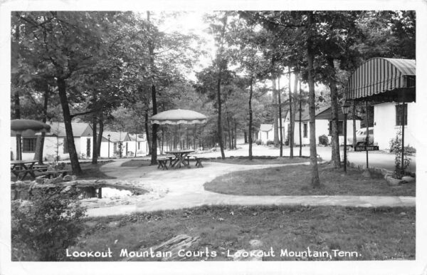 Lookout Mountain Tennessee Lookout Mountain Courts Garden Real Photo PC AA99560