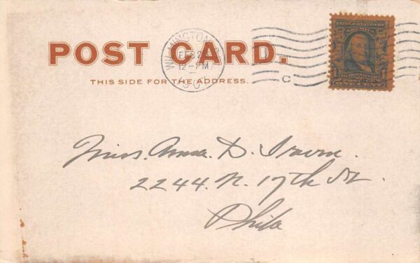 Wilmington Delaware Market Street Looking North Trolley Postcard AA99570 - Image 2