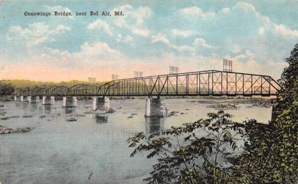 Havre de Grace Maryland Conowingo Bridge Scenic View Vintage Postcard AA99581