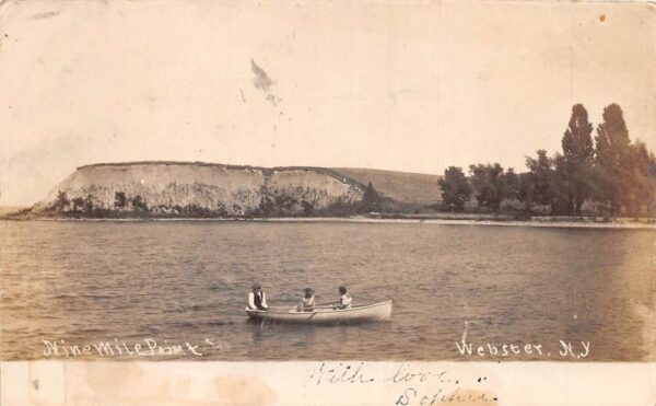 Webster New York Nine Mile Point Rowing Real Photo Postcard AA99589
