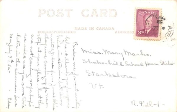 Ayers Cliff Quebec Canada Round Bay Row Boat Real Photo Postcard AA99592 - Image 2