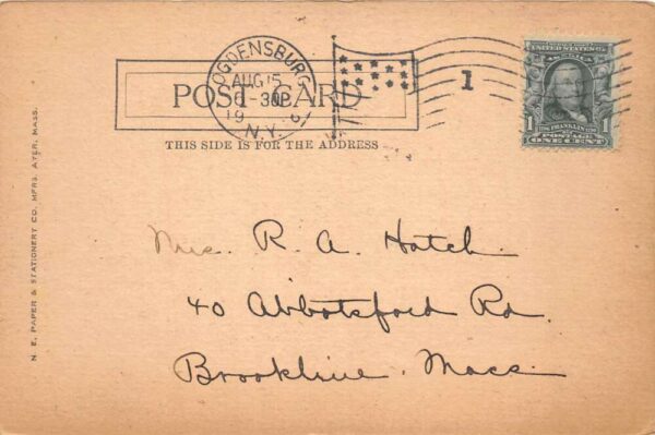 Ogdensburg New York Mouth of Cerbeau Creek Scenic View Vintage Postcard AA99595 - Image 2