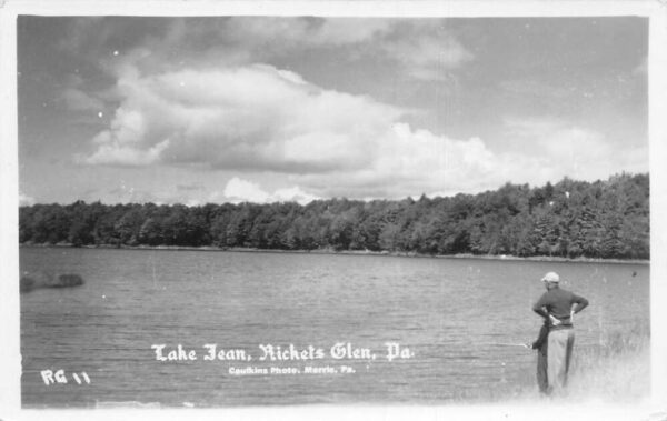 Ricketts Glen Pennsylvania Lake Jean Scenic View Real Photo Postcard AA99601