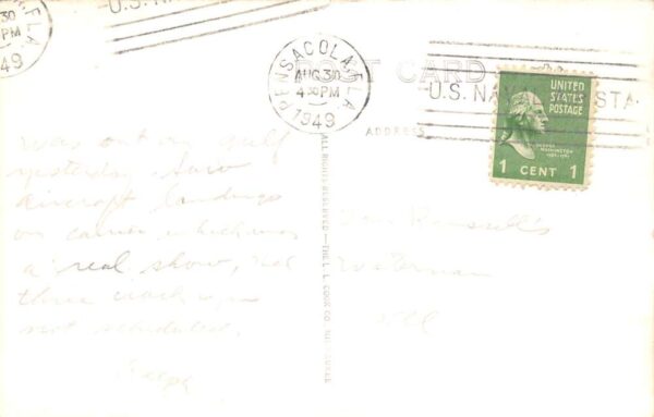 Penscacola Florida Post Office Real Photo Vintage Postcard AA99603 - Image 2
