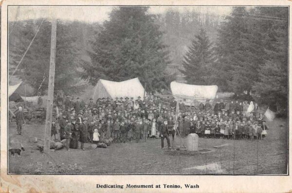 Tenino Washington Dedicating Monument Celebration Vintage Postcard AA99609