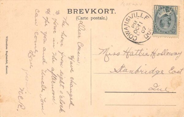 Kjoge Denmark Tryggevaelde River Bridge Scenic View Vintage Postcard AA99611 - Image 2