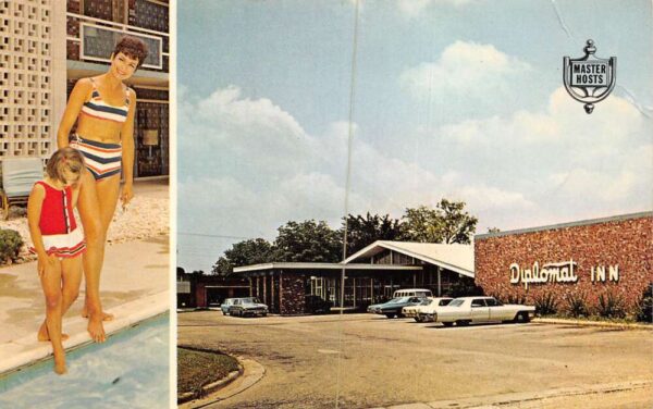Montgomery Alabama Diplomat Inn Vintage Postcard AA99627