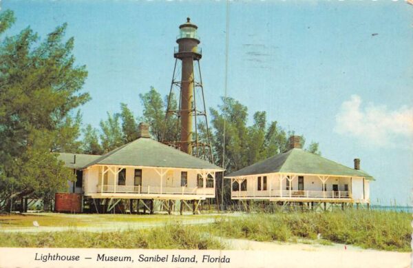 Sanibel Island Florida Lighthouse and Museum Vintage Postcard AA99633