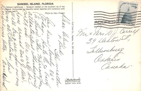 Sanibel Island Florida Lighthouse and Museum Vintage Postcard AA99633 - Image 2