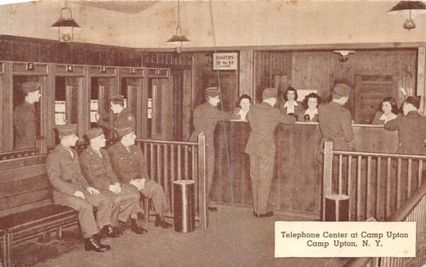 Camp Upton New York Telephone Center Vintage Postcard AA99638