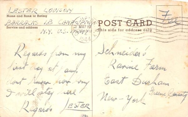 Camp Upton New York Telephone Center Vintage Postcard AA99638 - Image 2