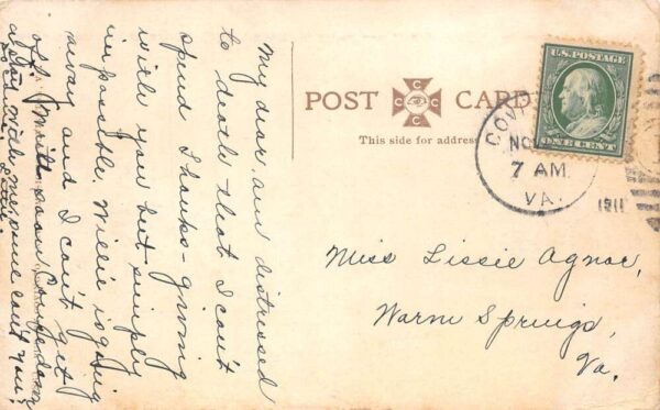 Covington Virginia Pulp and Paper Mills Reservoir Vintage Postcard AA99708 - Image 2
