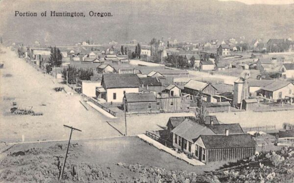 Huntington Oregon Birds Eye View Vintage Postcard AA99712