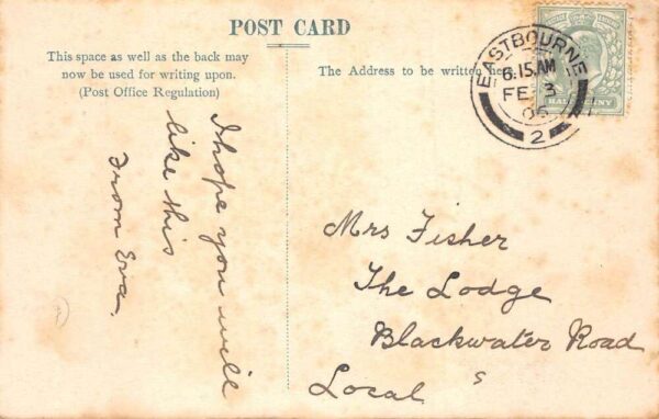 Eastbourne England Beachy Head Belle Toute Lighthouse Vintage Postcard AA99727 - Image 2