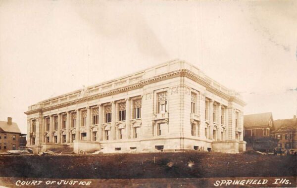 Springfield Illinois Court of Justice Real Photo Vintage Postcard AA99737