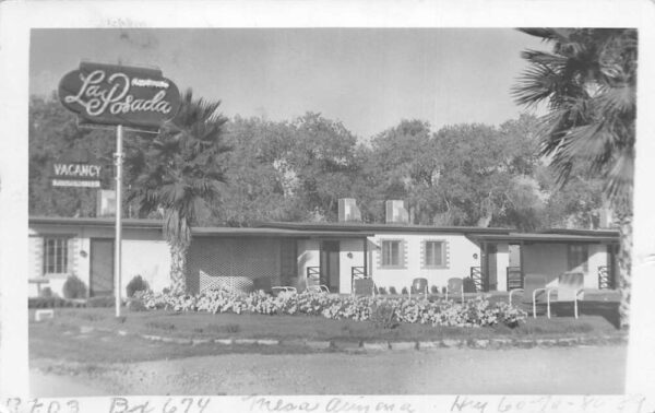 Mesa Arizona La Posada Motel Real Photo Vintage Postcard AA99746