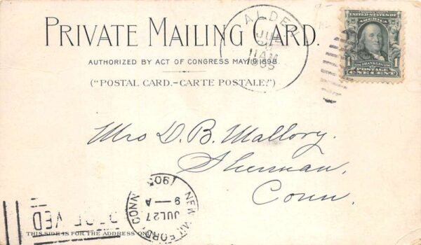 New York Pan American Expo Temple of Music Private Mail PC and Article AA99754 - Image 3