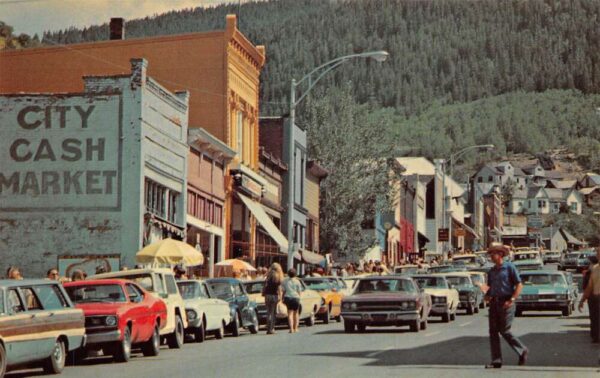 Park City Utah Main Street during Art Festival Vintage Postcard AA99757