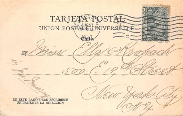 Penco Chile Birds Eye View Vintage Postcard AA99774 - Image 2