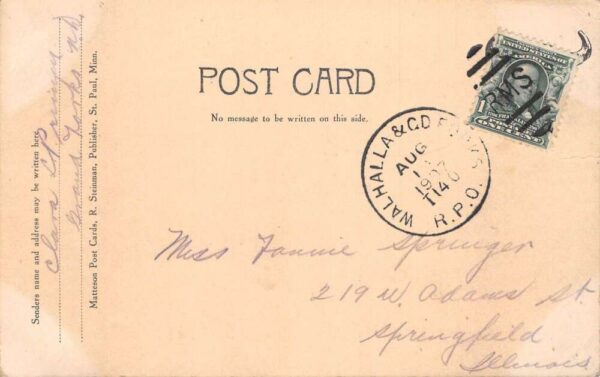Assinaboine Medicine Lodge Native American Indian Vintage Postcard AA99785 - Image 2