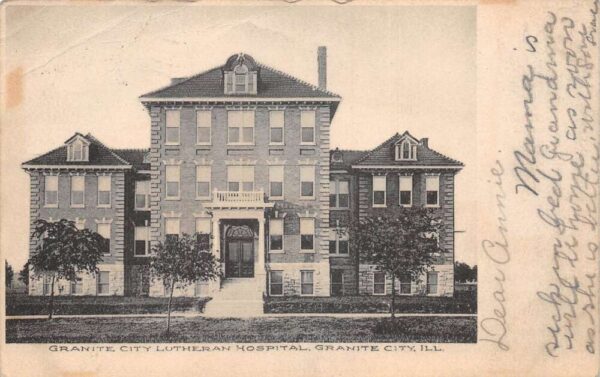 Granite City Illinois Lutheran Hospital Vintage Postcard AA99794