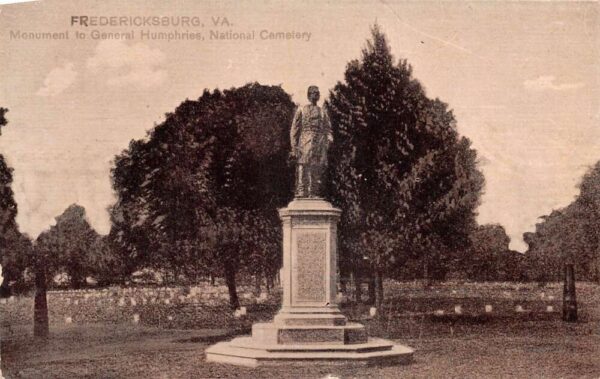 Fredericksburg Virginia National Cemetery Humphries Monument Postcard AA99812
