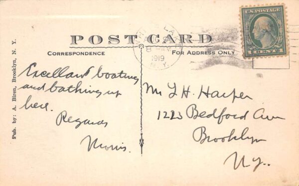 White Lake New York Looking North from South Shore Vintage Postcard AA99848 - Image 2