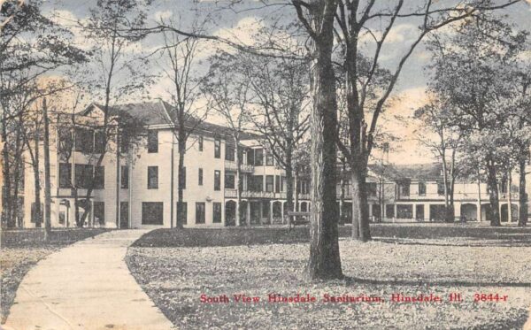 Hinsdale Illinois Sanitarium South View Vintage Postcard AA99852