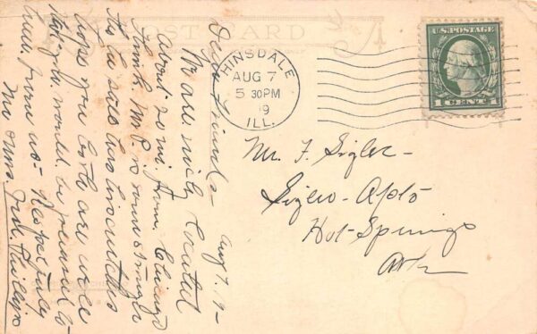 Hinsdale Illinois Sanitarium South View Vintage Postcard AA99852 - Image 2
