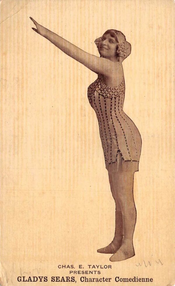 Orpheum Theatre Ad Gladys Sears Burlesque Show Vaudeville Postcard AA99859