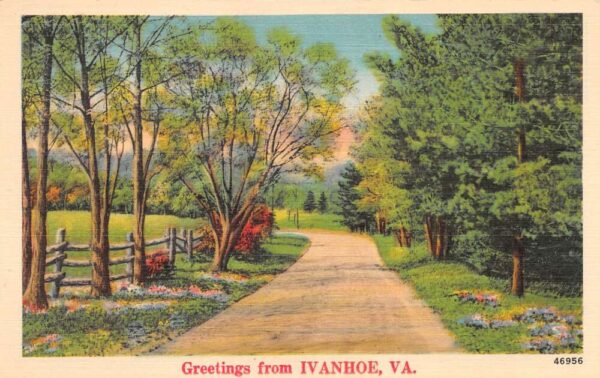 Ivanhoe Virginia Greetings Road Scenic View Vintage Postcard AA99896