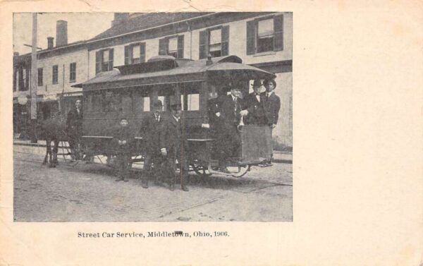 Middletown Ohio Trolley Street Car Service Vintage Postcard AA100136