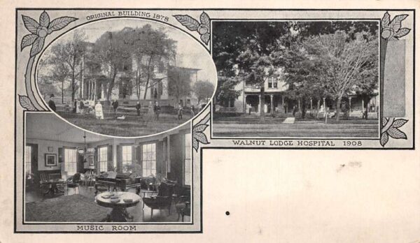 Hartford Connecticut Walnut Lodge Hospital Music Room Vintage Postcard AA100141