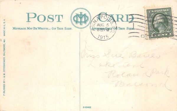 Annapolis Maryland Naval Academy Drill in Armory Vintage Postcard AA100148 - Image 2
