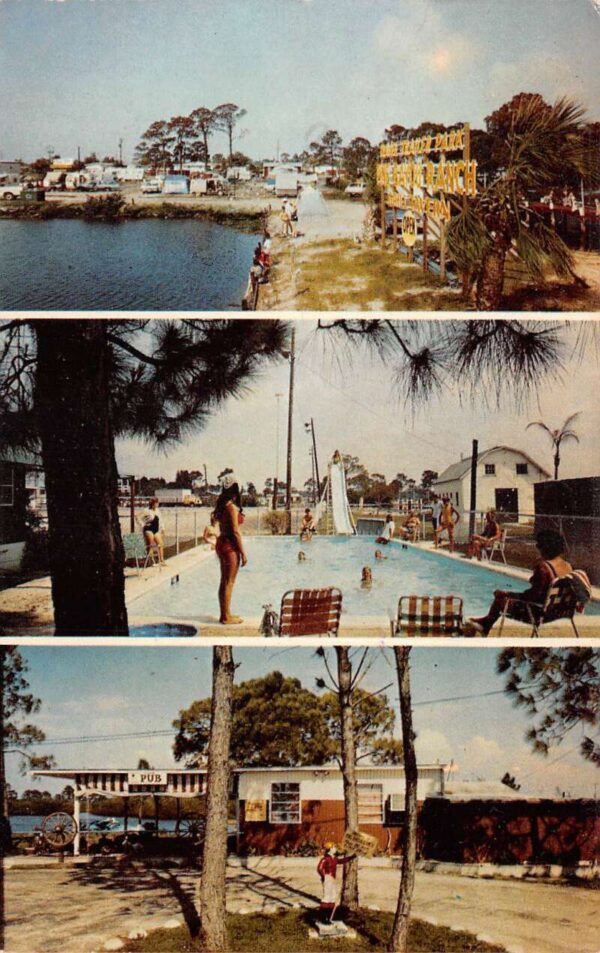 Seminole Florida Pine Bayou Ranch Travel Trailer Park Swimming Pool PC AA100151