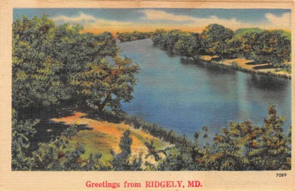 Ridgeley Maryland Greetings Scenic View Vintage Postcard AA87328