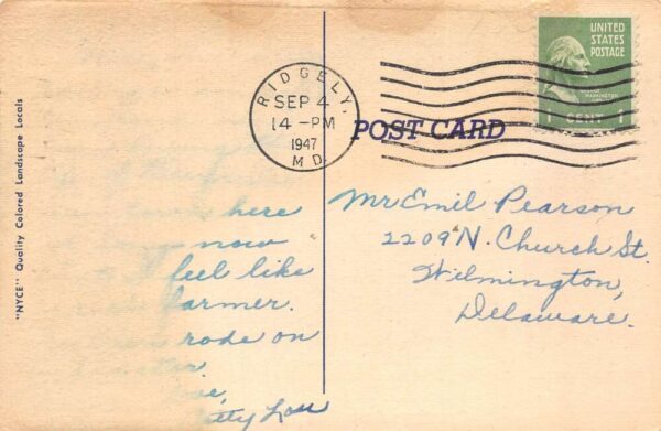 Ridgeley Maryland Greetings Scenic View Vintage Postcard AA87328 - Image 2
