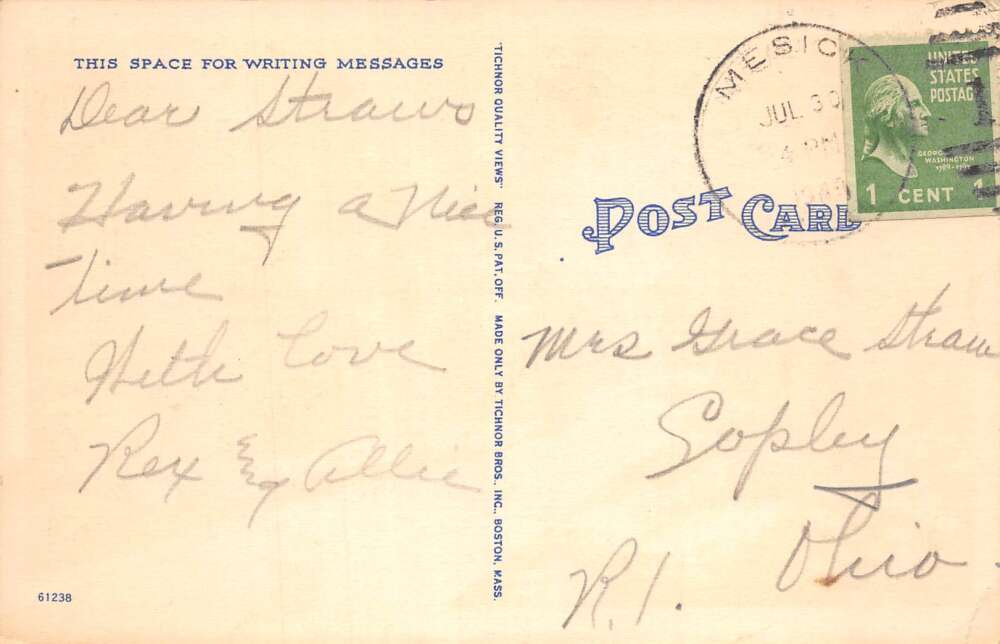 Mesick Michigan Greetings Road Scenic View Vintage Postcard AA87337 - Image 2