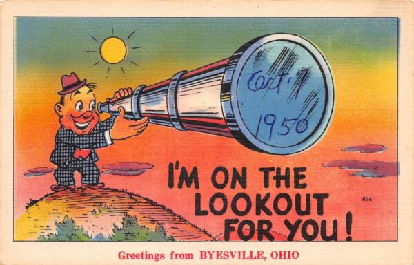 Byesville Ohio Greetings Vintage Postcard AA87358