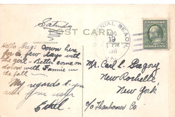 Colonial Beach Virginia Steamer St John Vintage Postcard AA87361 - Image 2