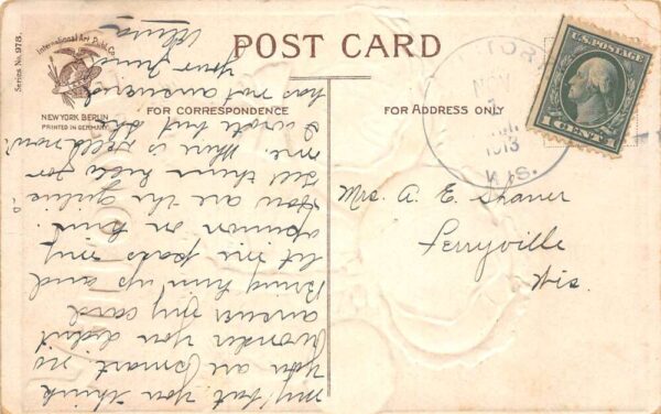 Halloween Greetings Cabbage Faces Clapsaddle Artist Signed Postcard AA87364 - Image 2