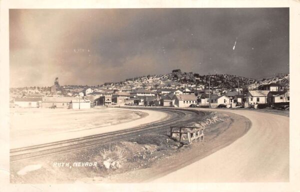 Ruth Nevada Birds Eye View Real Photo Vintage Postcard AA87368